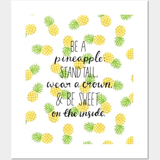 Pineapple Quote Posters and Art